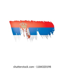 Serbia flag, vector illustration on a white background.