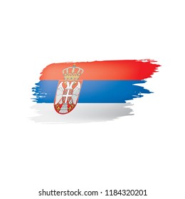 Serbia flag, vector illustration on a white background.