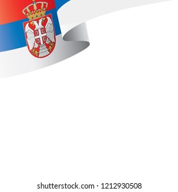Serbia flag, vector illustration on a white background