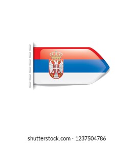 Serbia flag, vector illustration on a white background