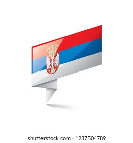 Serbia flag, vector illustration on a white background