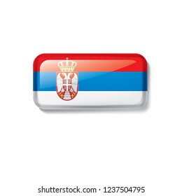 Serbia flag, vector illustration on a white background