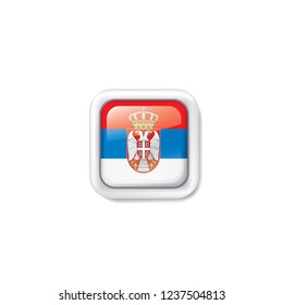 Serbia flag, vector illustration on a white background