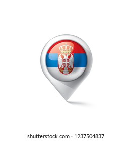 Serbia flag, vector illustration on a white background