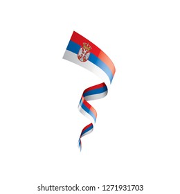Serbia flag, vector illustration on a white background