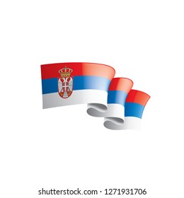 Serbia flag, vector illustration on a white background