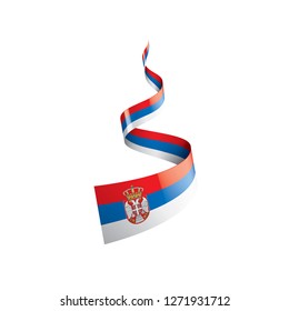 Serbia flag, vector illustration on a white background