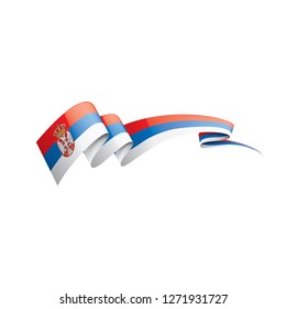 Serbia flag, vector illustration on a white background