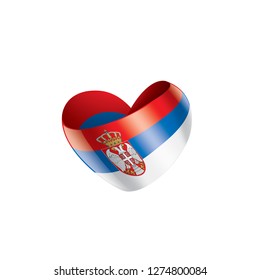 Serbia flag, vector illustration on a white background