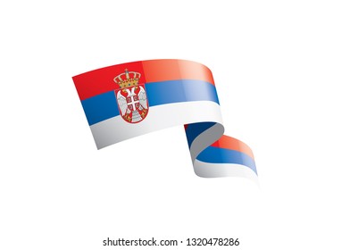 Serbia flag, vector illustration on a white background