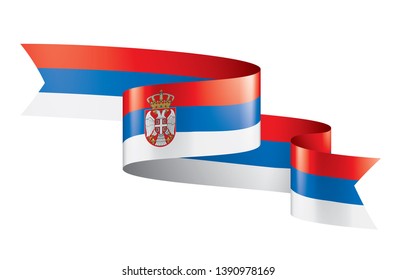 Serbia flag, vector illustration on a white background