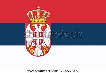 Serbia flag, world flag icon, official national flag, official country signs, countries flag banners