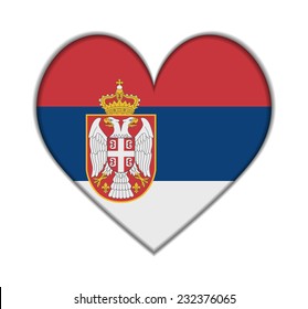 Serbia heart flag vector illustration