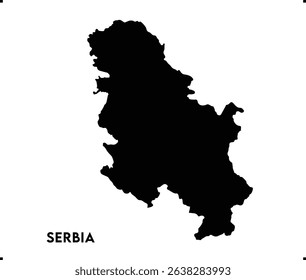 Serbia icon vector design, Serbia Logo design, Serbia's unique charm and natural wonders, Use it in your marketing materials, travel guides, or digital projects, Serbia map logo icon design vector 