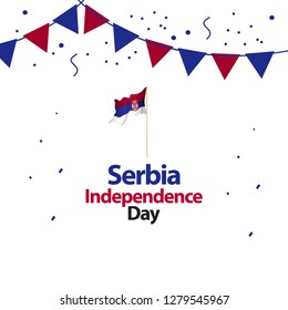 Serbia Independence Day Vector Template Design Illustration