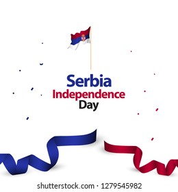 Serbia Independence Day Vector Template Design Illustration