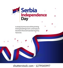 Serbia Independence Day Vector Template Design Illustration