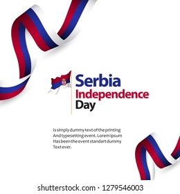 Serbia Independence Day Vector Template Design Illustration