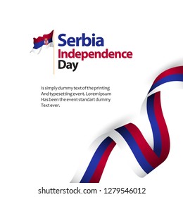 Serbia Independence Day Vector Template Design Illustration