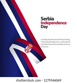Serbia Independence Day Vector Template Design Illustration