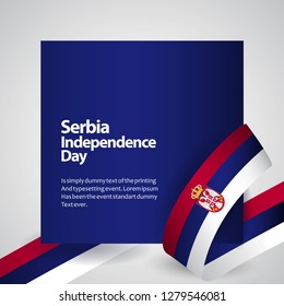 Serbia Independence Day Vector Template Design Illustration