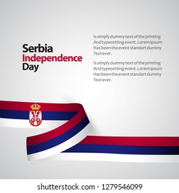 Serbia Independence Day Vector Template Design Illustration