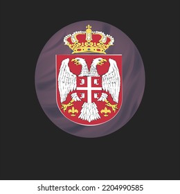 serbia logo with black background vector illustration