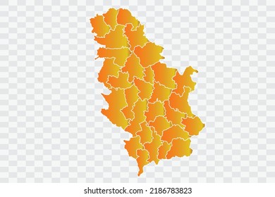 Serbia Map Gold Dust Color on White Background png