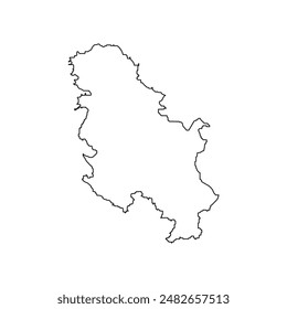 Serbia map icon illustration symbol design