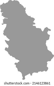Serbia map on  png or transparent  background. vector illustration