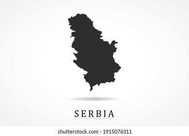 Serbia Map on white background - Vector illustration eps 10