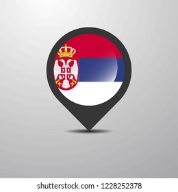 Serbia Map Pin