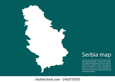Serbia map vector, isolated on Green  background