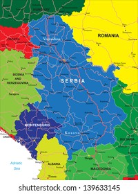 Serbia And Montenegro Map