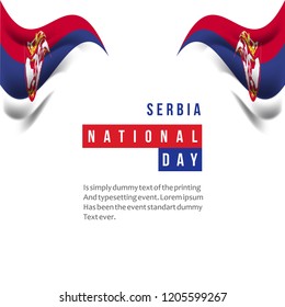 Serbia National Day Vector Template Design Illustration