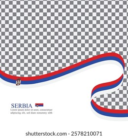 Serbia national flag ribbon stock vector