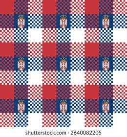 serbia pattern. plaid background for decoration and etc. vector illustration
