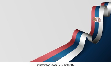 Serbia ribbon flag background. Element of impact for the use you want to make of it.