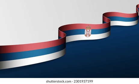 Serbia ribbon flag background. Element of impact for the use you want to make of it.