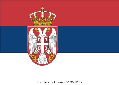 Serbia, Serbian Flag vector image  