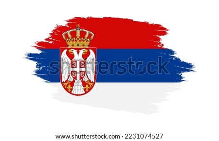 Serbia Vector Flag. Grunge Serbia Flag. Serbia Flag with Grunge Texture. Vector illustration