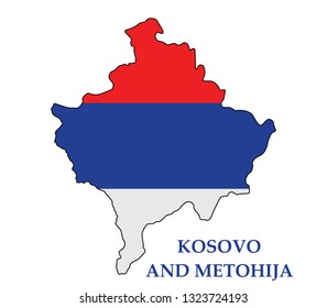 Serbian Autonomous Province Of Kosovo And Metohija, Serbian Flag , Vector