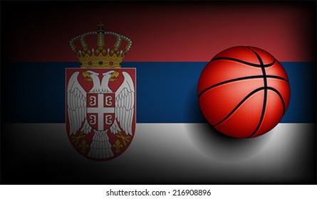 Serbian basket ball, vector 