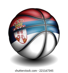 Serbian basket ball, vector 