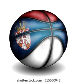 Serbian basket ball, vector 