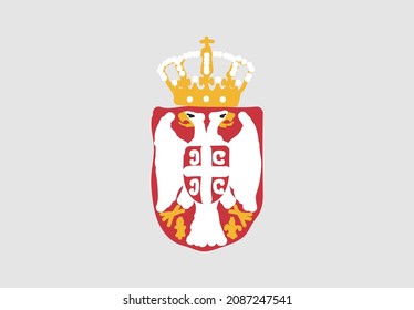 Escudo de armas serbio, diseño vectorial