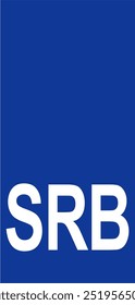 Serbian Euroband with National Symbol: Blue Background Representing European Union and Serbian Identity for Vehicle Registration.