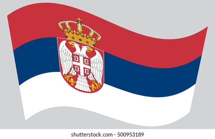 Serbian National Official Flag Patriotic Symbol Stock Vector (royalty 