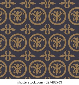 Serbian Orthodox Monastery Ornament - Monastery Studenica, 13th century - Seamless Pattern - Vector Background