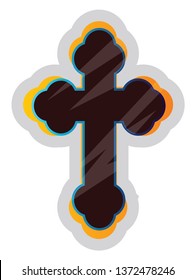 Serbian Orthodox symbol vector illustration on a white background